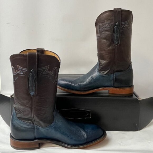 Lucchese Sunset Exotic Boot in Navy Men's Size
